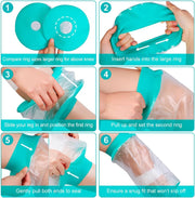 Waterproof Leg Cast Cover for Showering, Reusable Shower Sleeve for Lower Leg After Surgery, Watertight Non-Slip Adult Fracture Protector Bag, Water Proof Medical Covers for Calf/Ankle/Wound/Bandages