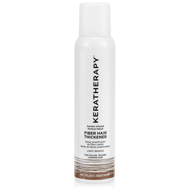 Keratherapy Keratin Infused Perfect Match Fiber Hair Thickener Spray, Dark Brown to Black, 4 fl. oz., 140 ml - Volumizing, Thickening, & Concealing Hairspray for Scalp Coverage, Roots & Thinning Areas