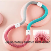 Weighted Soft Spring Hoop for Adults, Foldable Fitness Hoop, Waist-Friendly Design, Portable Slimming Exercise Equipment for Home and Travel, Adjustable Spring Fitness Circle for Adults