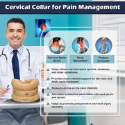 Wonder Care Neck Brace for Sleeping Cervical Collar Adjustable Neck Support Brace Relief Cervical Spine Pressure Ideal for Travel, Office Workers & Neck Injury Recovery, X-Large