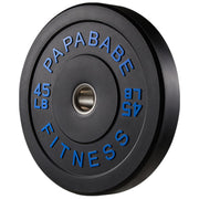 Papababe Weight Plates, 2-Inch Weights Plates Set, Floor Protective Rubber Weight Plates, 10-600lbs Bumper Plates for Barbell Strength Training & Weightlifting (Single/Pair/Full Set)