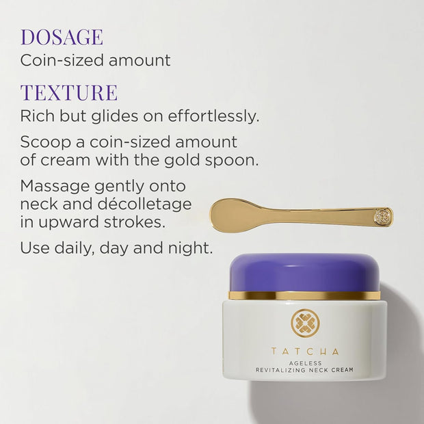 TATCHA Revitalizing Neck Cream | Hydrate, Smooth & Nourish Delicate Skin on Neck and Décolletage, 50 ml | 1.7 oz