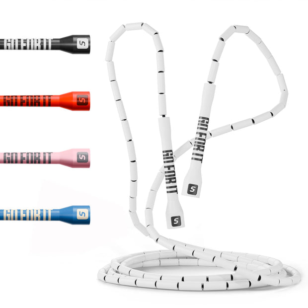 Sportbit Elite Beaded Jump Rope - Adjustable Speed Rope for Fitness, CrossFit, Boxing - Tangle-Free, Lightweight