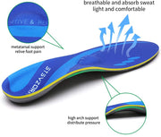 STSVZORR 220 lbs+ High Arch Support Insert Metatarsal Pad Pain Relief Men Women Plantar Fasciitis Insole Orthotic Flat Feet Heel Spur Comfort Standing All Day, Work Boots Shoe Insole