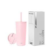 Simple Modern Insulated Tumbler with Lid and Straw | Iced Coffee Cup Reusable Stainless Steel Water Bottle Travel Mug | Gifts for Women Men Her Him | Classic Collection | 24oz | Midnight Black