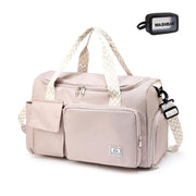 Small Gym Bag for Women, Travel Duffle Bag Carry On Weekender Bag with Shoe Compartment