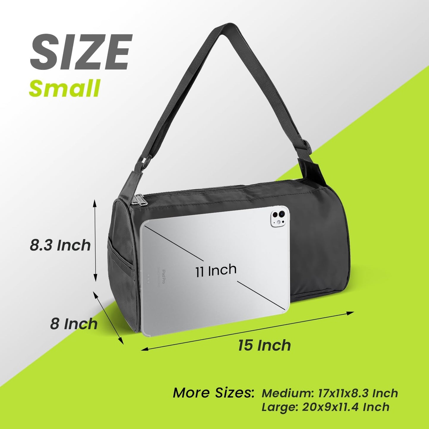 C&F BOGMOST Small Travel Duffel Bag Foldable Waterproof Gym Bag for Gym Beach Swim Bag Men Women Duffle Bag Lightweight Oxford Cloth Sports Bag -Black