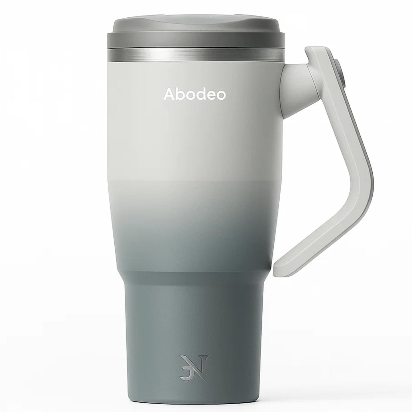 Insulated 40 oz Tumbler with Rotatable Handle, Straw & Leak Proof Lid - Stainless Steel Coffee Mug, Reusable Water Bottle Flask | Travel Coffee Tumblers - Fits Most Car Cup Holders (Black)
