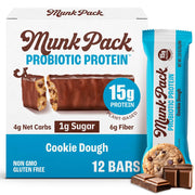 Munk Pack Sampler Pack Probiotic Protein Bars | Keto-Friendly 15g Plant Protein, 1g Sugar, 4g Net Carbs - Vegan, Low Carb, Gluten-Free Healthy Snacks | 5 Count