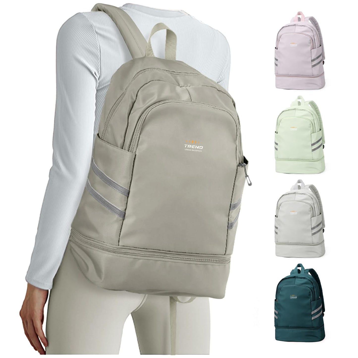 coofay Gym Backpack For Women Waterproof Backpack With Shoe Compartment Lightweight Travel Backpack Sports Backpacks Small Gym Bag
