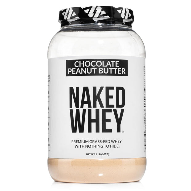 NAKED Whey Chocolate Protein Powder - Only 3 Ingredients - Grass Fed Whey Protein Powder, Organic Chocolate and Organic Coconut Sugar, No GMO, No Soy, and Gluten Free - 24 Servings