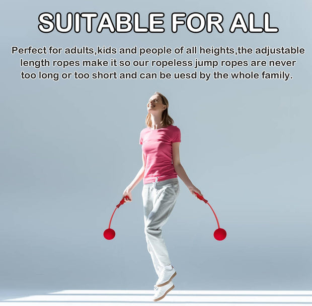 Jump Rope Ropeless Skipping Rope for Fitness Training Exercise, Adjustable Weighted Cordless Jump Rope for Men Women Kids