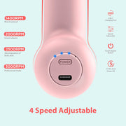 Mini Massage Gun, Powerful Fascial Gun Portable Deep Tissue Percussion Muscle Back Head Massager for Pain Relief with 4 Massage Heads High-Intensity Vibration Rechargeable Small Massage Gun