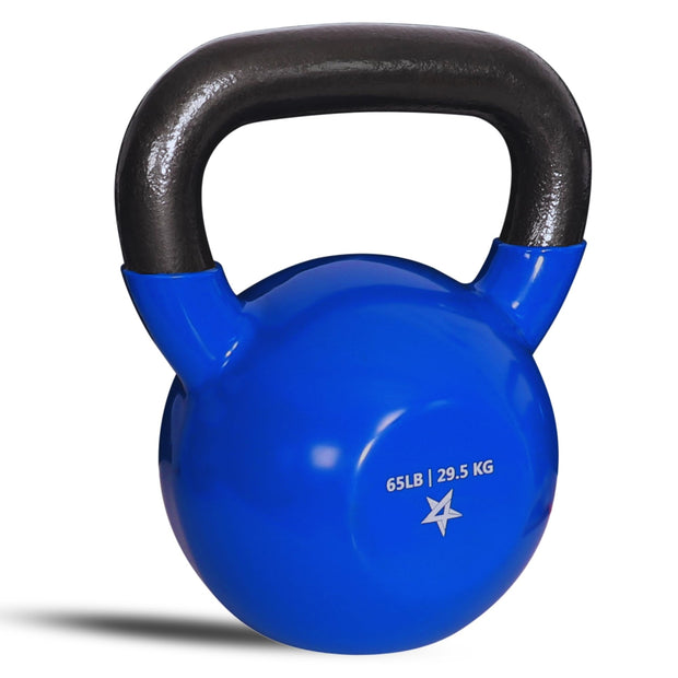 Yes4All 5-100 LB Kettlebells Vinyl Coated Cast Iron for Dumbbell Weights Exercises, Gym, Fitness, Full Body Workout Equipment Push up, Grip and Strength Training