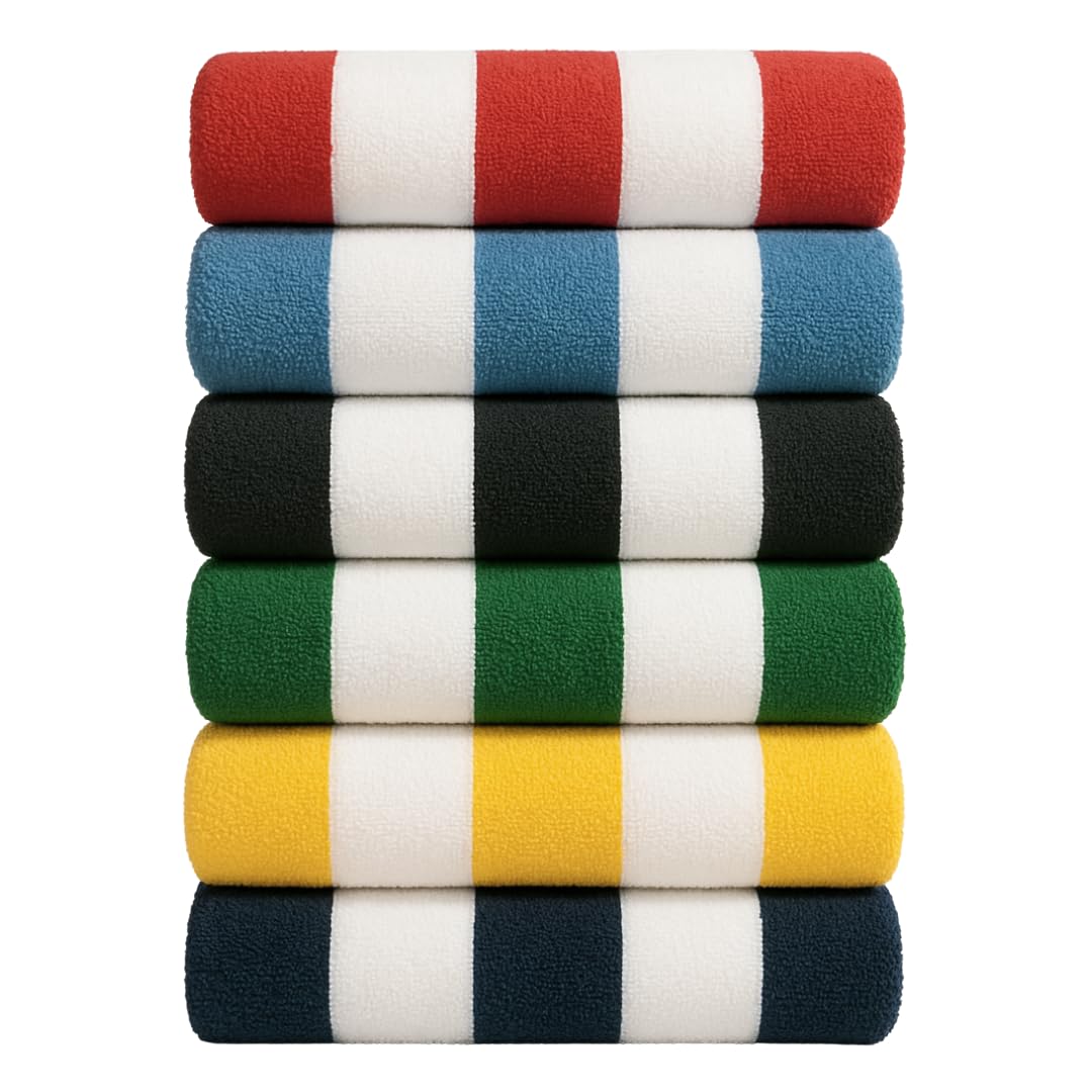 Cotton Turkish Beach Towel Towels Oversized 36"x72" Pool Absorbent Extra Large Quick Dry Sand Travel Towel (Beige, 4 Pack)
