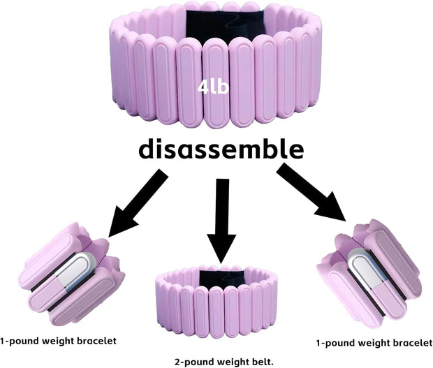 Silicone Adjustable Weighted Belt for Men & Women – DIY Weighted Walking & Exercise Belt with Removable Weights – Gym, Strength Training, Yoga, Hiking – Free Weight Adjustment for Wrist & Ankle