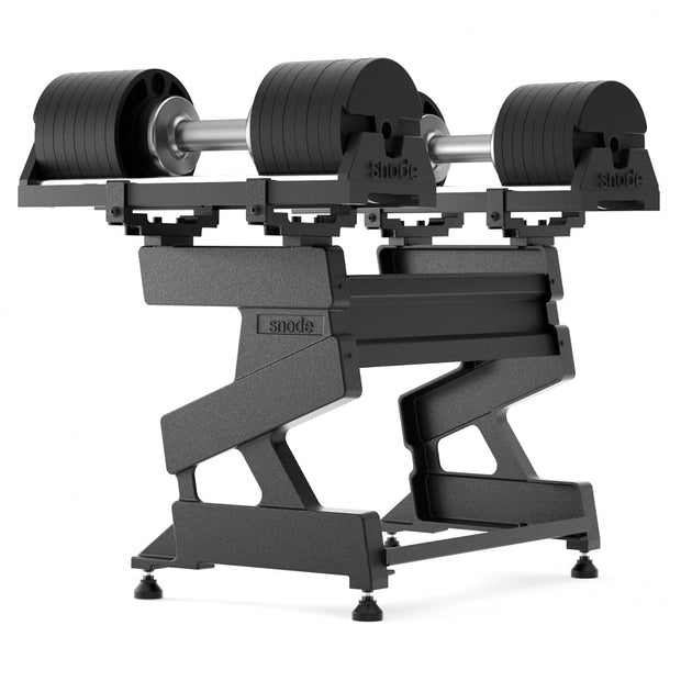 SNODE AD80 Drop Proof 80 lbs Adjustable Dumbbell Set -Adjustable Weights with Cast Iron Plates and Cradle, Knurled Handle, Fast Adjust, Compact Home Gym Equipment for Bench & Press