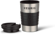 Keurig Stainless Steel Insulated Coffee Travel Mug, Fits Under Any Keurig K-Cup Pod Coffee Maker, 12 Oz, Stainless Steel