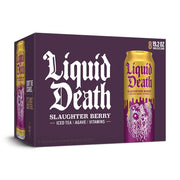 Liquid Death, Slaughter Berry Flavored Iced Tea, 8-Pack (19.2oz Cans), Raspberry Flavored Black Tea, Low Calorie, No Artificial Sweeteners, B12 & B6 Vitamins