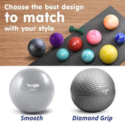 Yes4All Weighted Toning Balls for Exercise, Soft Medicine Balls for Exercise, Pilates, Yoga, Balance, Flexibility, 2-10lbs