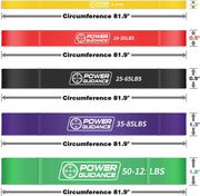 POWER GUIDANCE Pull Up Assist Bands - Stretch Resistance Band - Mobility Band - Powerlifting Bands - by Perfect for Body Stretching, Powerlifting, Resistance Training