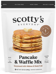 Scotty's Everyday - Keto Pancake and Waffle Mix - 1g Net carbs, 0g Added Sugar, Gluten-Free, High Fiber - No Nut Flours - 9.08oz, Pack of 1