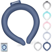 Neck Cooling Tube 70% Gel Increase Ice Ring Neck Cooler Wearable Body Cooling Products for Summer Outdoor Indoor Activities Relief for Hot Flashes(Navy,L)