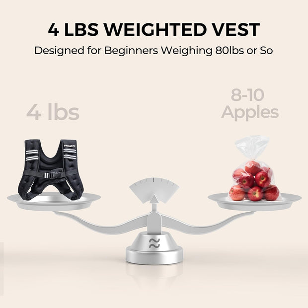 PACEARTH Weighted Vest,4lb/6lb/10lb/12lb/16lb/20lb/25lb/30lb Weight Vest with Reflective Stripe, Body Weight Vests Adjustable for Men, Women Workout, Strength Training, Running, Walking, Jogging