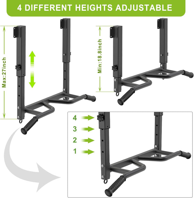 SELEWARE Heavy Duty Welded Pull Up Bar, Versatile Doorway Wall Mount, Joist Mounted, and Ceiling Mounted Chin Up Bars, Thick Metal Sturdy Construction for Full Body Workouts Support 500 lbs