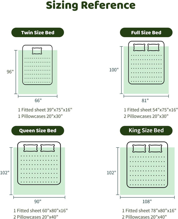 LBRO2M Cooling Bed Sheet 100% Viscose Derived from Bamboo Sheet Set King Size 4 Piece,16" Deep Pocket, 1800 TC Sheet Super Soft Silky Smooth,Breathable Comfortable (King White)