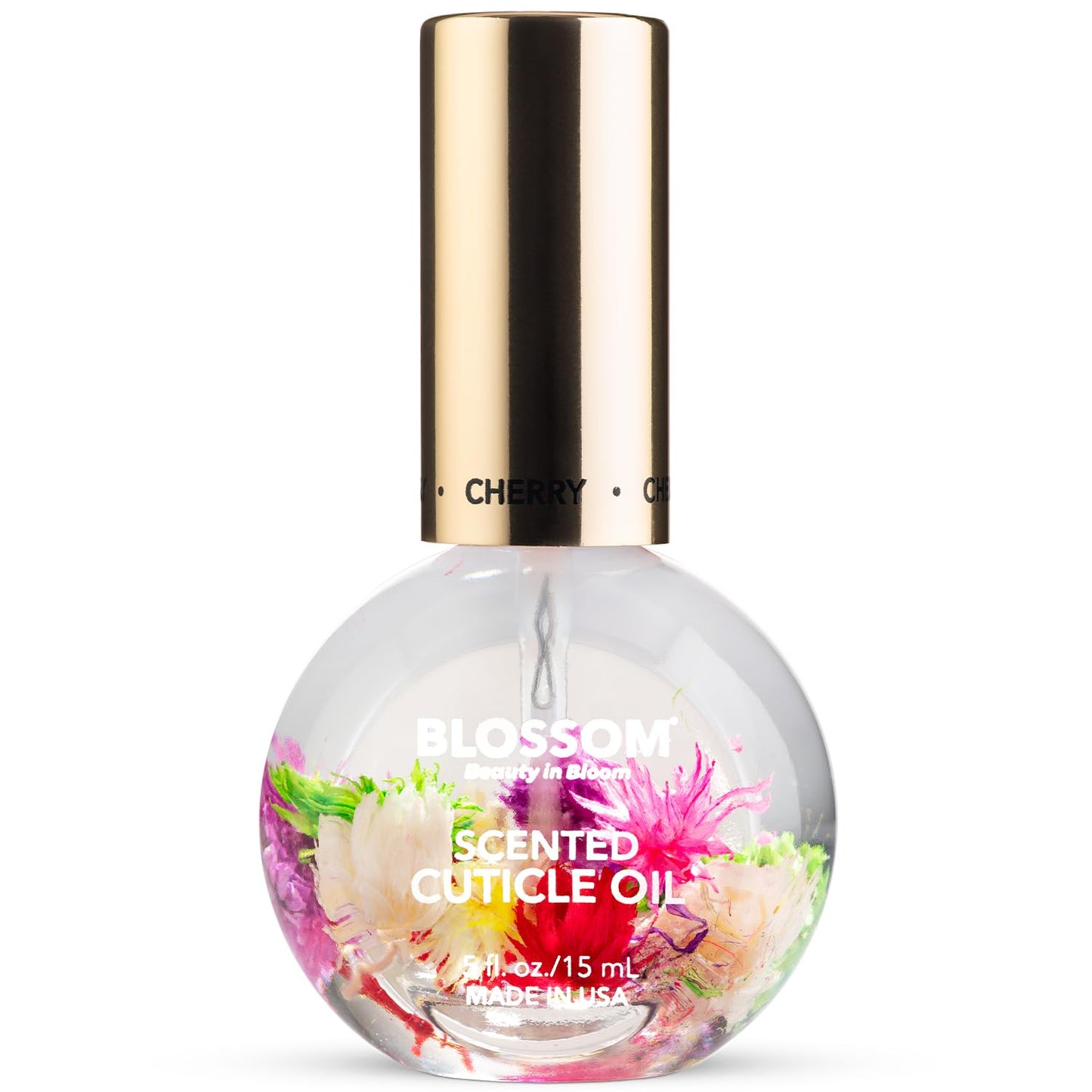 Blossom Cuticle Oil for Nails, Hydrating, Moisturizing, Scented Nail Oil Cuticle Care, Infused with Real Flowers, Made in USA, 0.5 fl. oz, Rose
