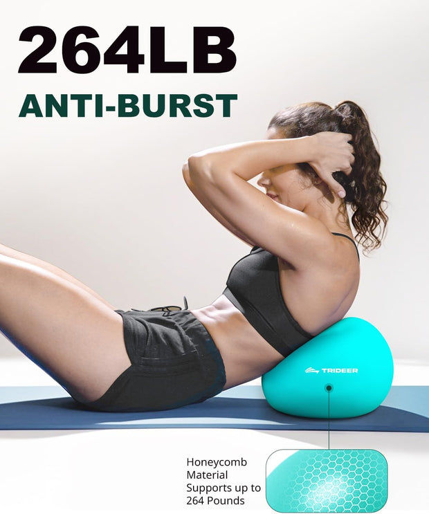Trideer Pilates Ball 9 Inch, Small Exercise Ball with Exercise Guide for Yoga, Core Training, Physical Therapy, Balance, Stability, Stretching