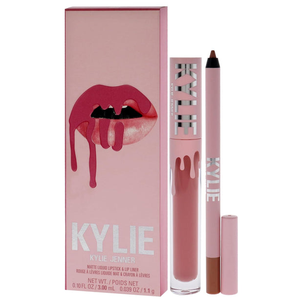 Kylie Cosmetics Matte Lip Kit - 808 Kylie for Women - 2 Pc 0.10oz Matte Liquid Lipstick, 0.03oz Lip Liner