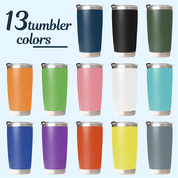 Personalized Tumblers with Engraved Name, Personalized Birthday Gifts for Men Women, Custom 20oz Stainless Steel Coffee Tumbler with Lids and Straws, Custom Travel Cup