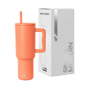 Simple Modern 40 oz Trek Tumbler with Handle and Straw Lid | Cup Holder Friendly Insulated Stainless Steel Travel Mug | Blue Dune