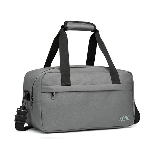 Kono Travel Duffel 13.78"x7.87"x7.87" Under Seat Carry-On 14L Sports Tote Gym Weekender Overnight Bag Extra Small, Black
