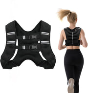 Weighted Vest for Woman Men,6lb/8lb/12lb/16lb/20Lb/25lb Weight Vest with Reflective Stripe Adjustable Buckle Strap Back Pocket Workout Strength Training Walking Jogging Running
