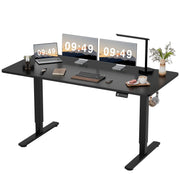 Furmax Electric Height Adjustable Standing Desk Large 55 x 24 Inches Sit Stand Up Desk Home Office Computer Desk Memory Preset with T-Shaped Metal Bracket, Black