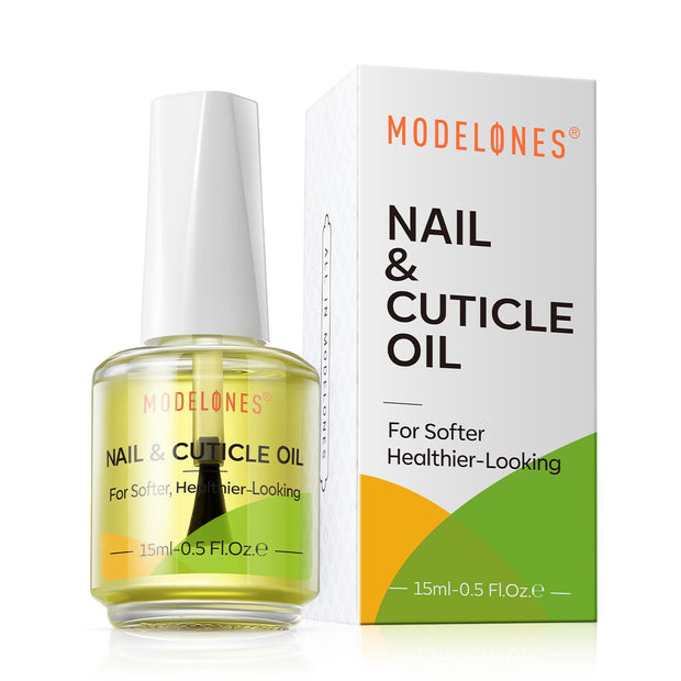modelones Cuticle Oil for Nails, Natural Nail Oil for Growth and Strength Damaged Nails Vitamin E Revitalizing Essential Nail Oils Cuticle Care 15ml