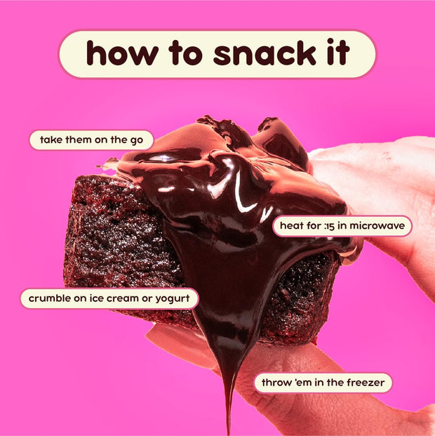 Prime Bites Protein Brownie from Alpha Prime Supplements | High Protein, Collagen Fortified Low Sugar Treat | Delicious Snack | 12 Bars per Box (Chocolate Flavors Variety)