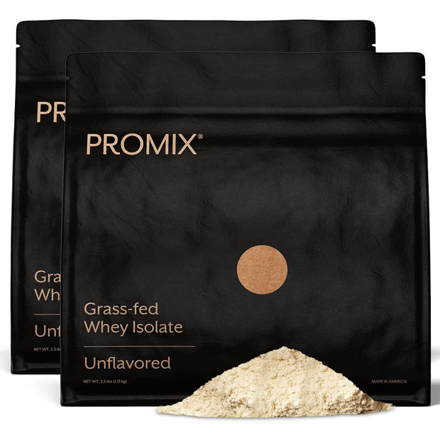 ProMix Nutrition Whey Protein Isolate Powder, Chocolate - Grass-Fed - ­Post Workout Fitness & Nutrition Shakes, Smoothies & Cooking Recipes - Gluten-Free & Keto-Friendly - 2.5 Pound (Pack of 1)