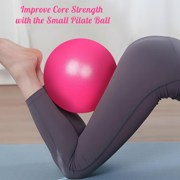 Small Pilates Ball 9 Inch Small Exercise Ball Mini Workout Yoga Balls for Gym Yoga, Core Training, Fitness, Workout, Stability, Improves Balance