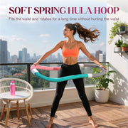 Weighted Hula Hoop for Adults - 2025 New Foldable Soft Spring Fitness Hoop for Waist Slimming, Home Workout & Travel