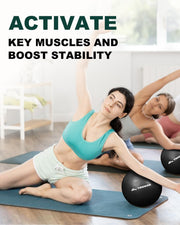 Trideer Pilates Ball 9 Inch, Small Exercise Ball with Exercise Guide for Yoga, Core Training, Physical Therapy, Balance, Stability, Stretching