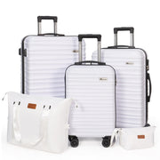 Luggage Set 3 Pieces (20/24/28) -Suitcase Set - Carry on Luggage with Wheels - Check-in Luggage - PC + ABS Durable Suitcase Rotating Silent Wheels Hardside Luggage with Spinner Wheels,3pcs (Pink)