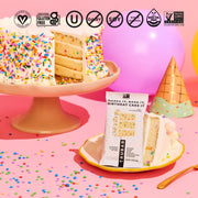 TRUBAR Vegan Protein Bar, Shake it Bake it Birthday Cake it, Gluten Free, Plant Based Protein, Dairy Free, Non GMO, Soy Free, No Sugar Alcohols, 12G Protein, 12G Fiber, 23G Carb, On the Go Snack Bars, 12 ct