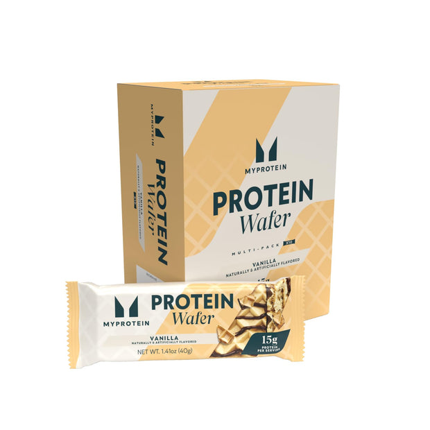Myprotein Protein Bars, Crispy Protein Wafers, 15g High Protein Snacks, Box of 10 Chocolate Wafers Packs, Milk & Whey Protein Isolate, Light & Crunchy