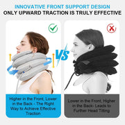 Neck Stretcher with Neck Brace,Cervical Traction Neck Device,Neck Relief Tool,Adjustable Inflatable Cervical Brace,Home Use Neck Decompression New Technology Breathable Fabric Washable&Colorfast(Gray)