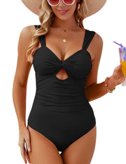 VIMPUNEC Women One Piece Tummy Control Swimsuit High Waisted Bathing Suit Cut Out Swimwear
