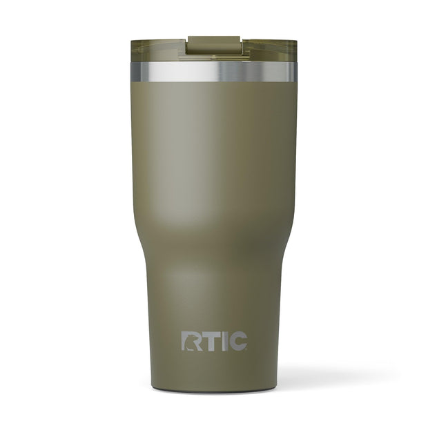 RTIC 30oz Essential Tumbler with Lid, Insulated, Stainless Steel, Metal, Double Wall Vacuum-Insulation, Ceramic Lined, Travel Cup for Iced Coffee, Tea, Hot and Cold Drink, Graphite